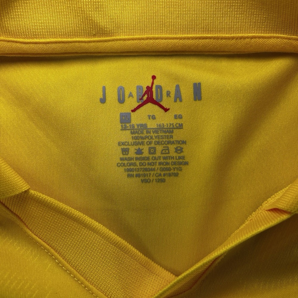 JORDAN x BRASIL Loose Polo Shirt Youth Size XL (13-15Y) Yellow Varsity Maze - Picture 5 of 7
